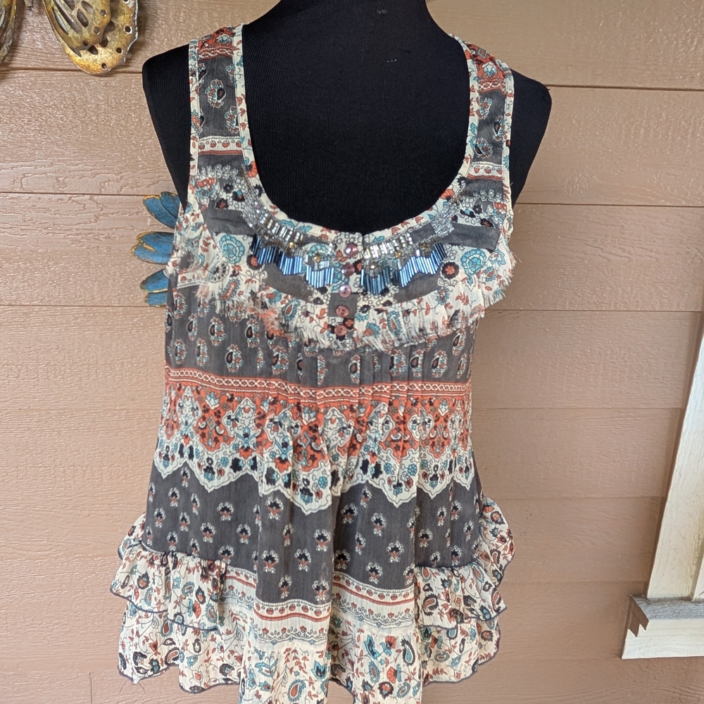 Willow & Clay Bohemian Floral Tank Top